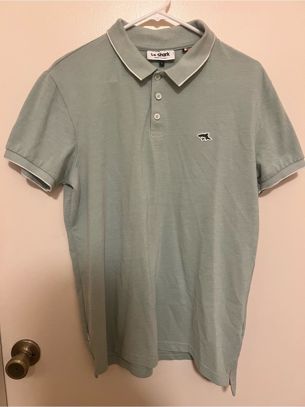 Men's Le Shark Polo Shirt Sage Green